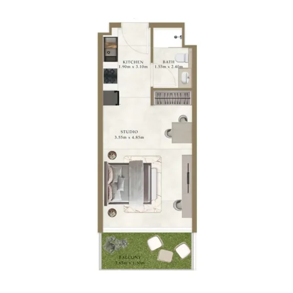 0.0 bedroom apartments - Ryze Residences by AUM Development