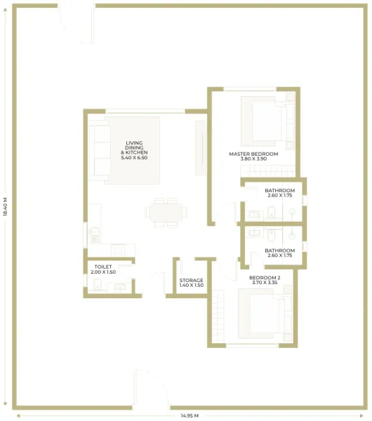 2.0 bedrooms villa - Jebel Sifah - Olive Farms