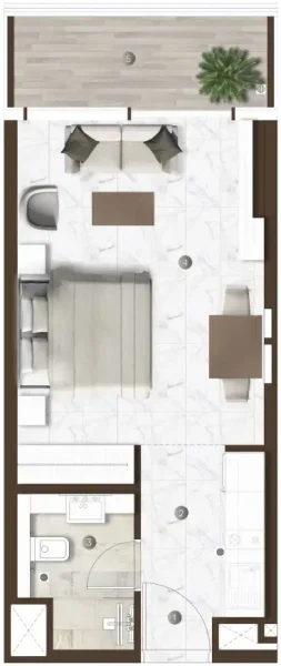 0.0 bedroom apartments - Onda by Kasco
