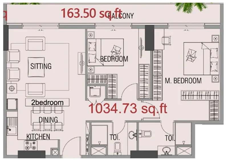 2.0 bedrooms apartments - Forest City