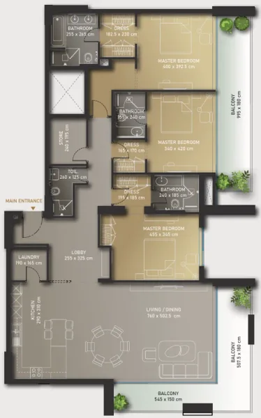 3.0 bedrooms apartments - Olaia Residences