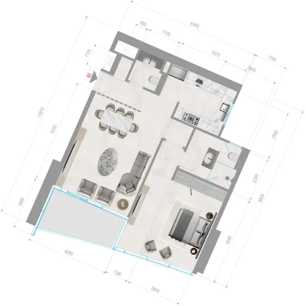 1.0 bedroom apartments - Orchid Towers Phase 1