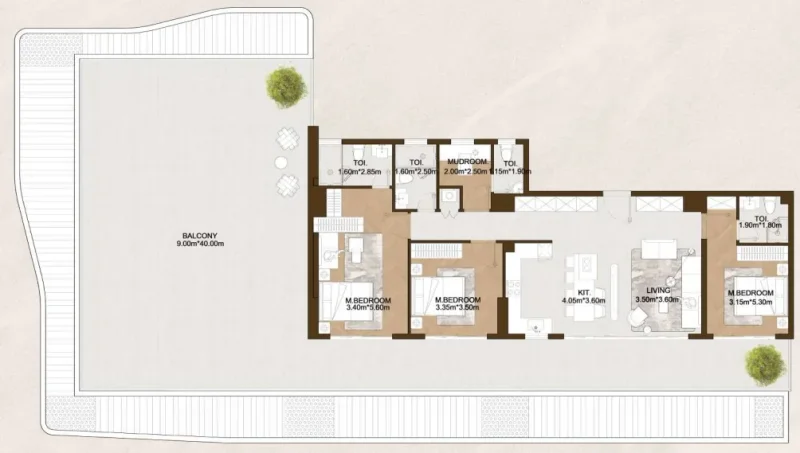 3.0 bedrooms apartments - Sports View 2