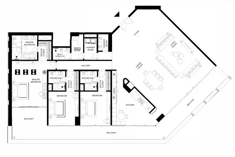 3.0 bedrooms apartments - Keturah Ritz Carlton