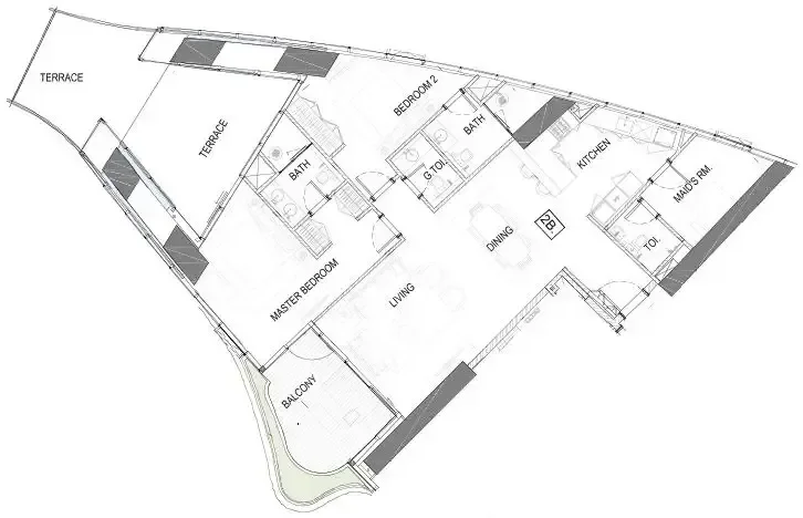 2.5 bedrooms apartments - Safa One de Grisogono