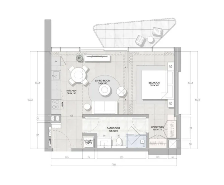 1.0 bedroom apartments - Solera Downtown Mina