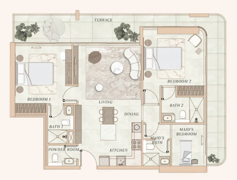 2.0 bedrooms apartments - La Cle by MAAIA