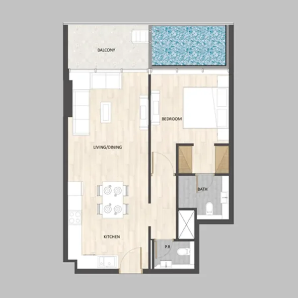 1.0 bedroom apartments - Barari Palace