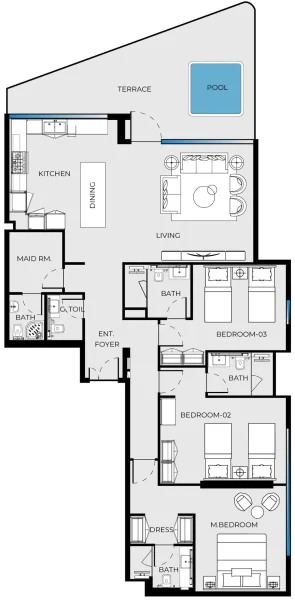 3.0 bedrooms apartments - Luxury Canal Residences