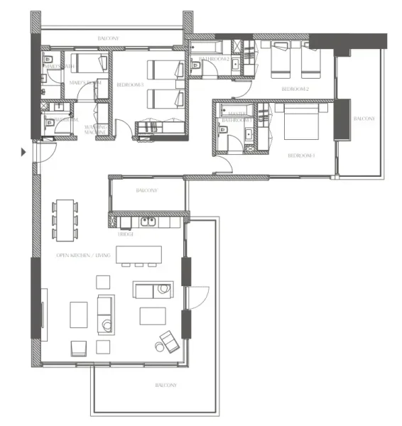 3.0 bedrooms apartments - Creekside Residence