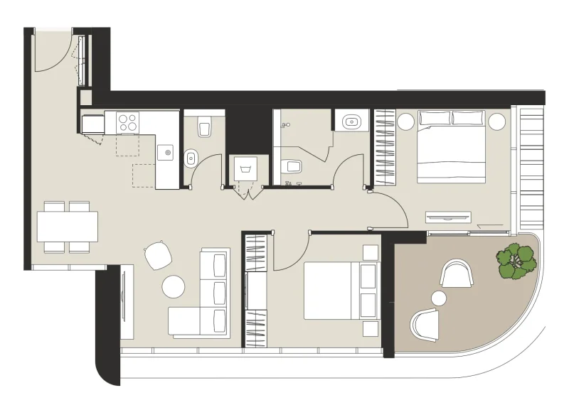 2.0 bedrooms apartments - Artistry One Residences