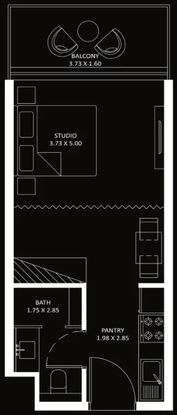 0.0 bedroom apartments - Bayz 101