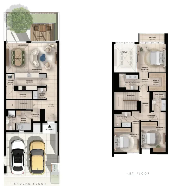 3.0 bedrooms townhouse - Waada Dubai South