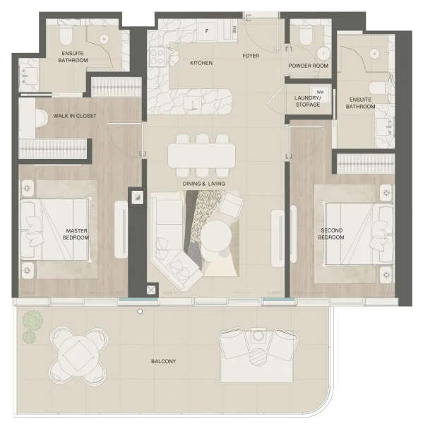 2.0 bedrooms apartments - Mondrian