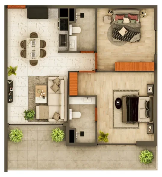 2.0 bedrooms apartments - Views VII by Golden Woods