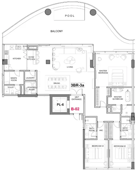 3.0 bedrooms apartments - Cavalli Couture