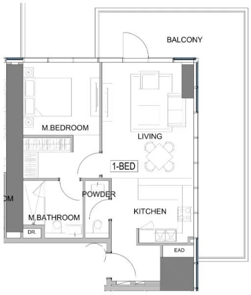 1.0 bedroom apartments - Damac Safa Gate
