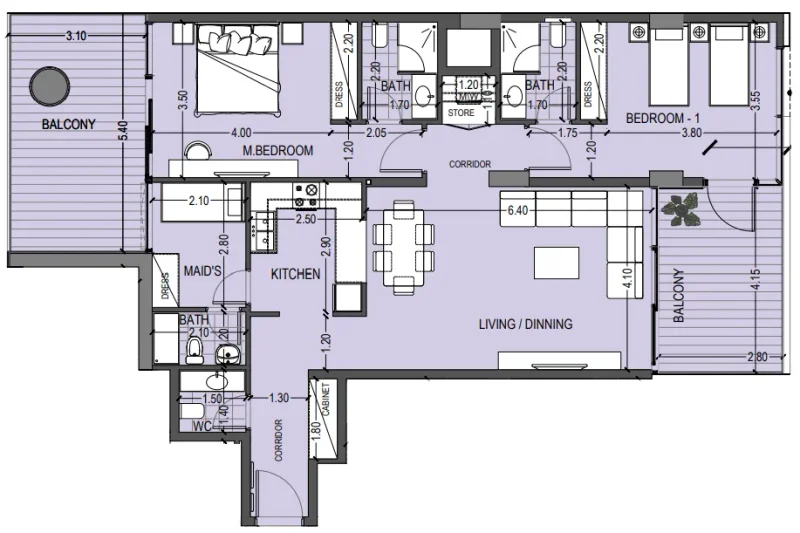 2.0 bedrooms apartments - Celia Gardens