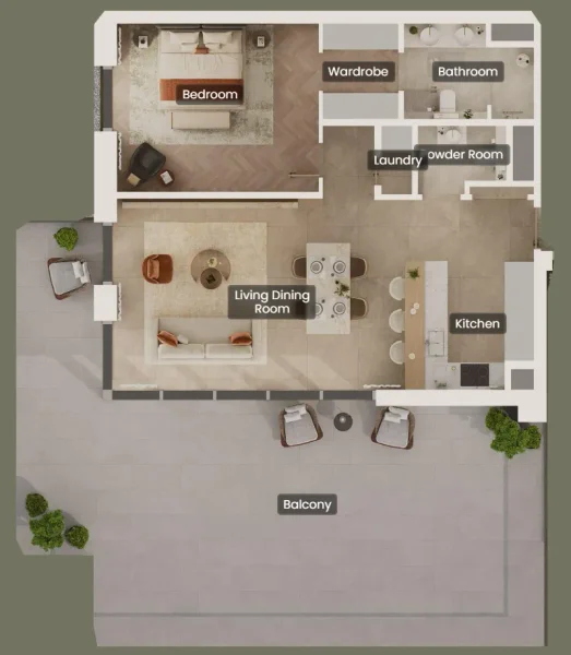 1.0 bedroom apartments - Sama Yas