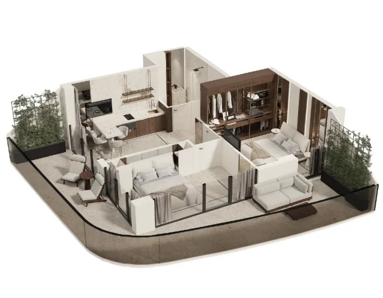 2.0 bedrooms apartments - Rogantini Swiss Village