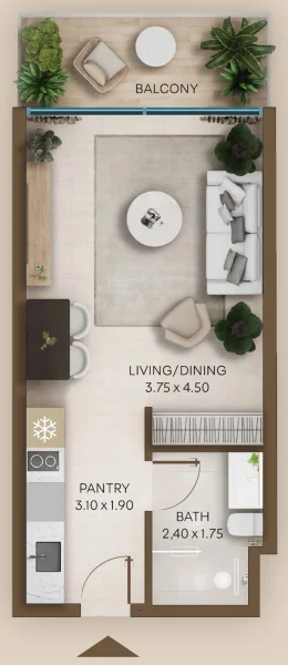 0.0 bedroom apartments - Coventry Residences III