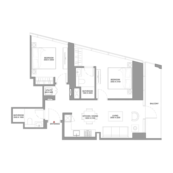 2 bedroom Apartments -  The Serene at Sobha Central