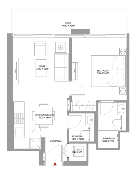 1.0 bedroom apartments - Bayside Marina Residences