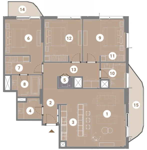 3.0 bedrooms apartments - Takaya