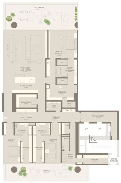 3.0 bedrooms apartments - The Chedi Private Residences