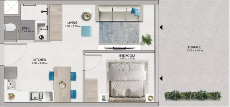 1.0 bedroom apartments - Mayyas at The Bay