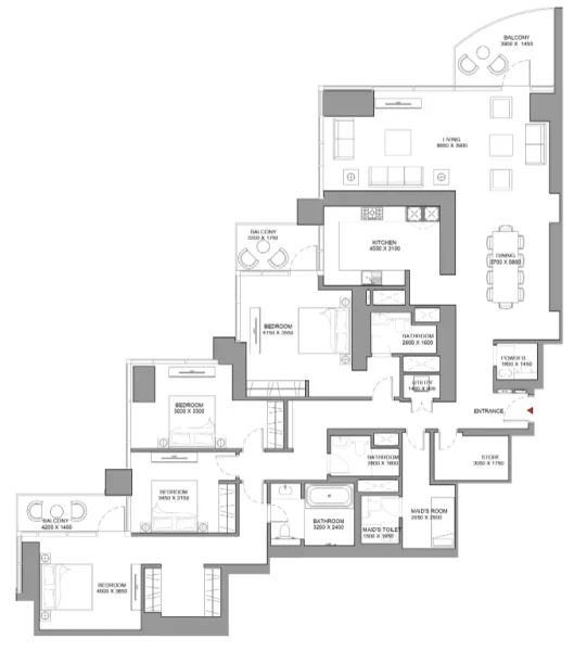 4.0 bedrooms apartments - Skyscape