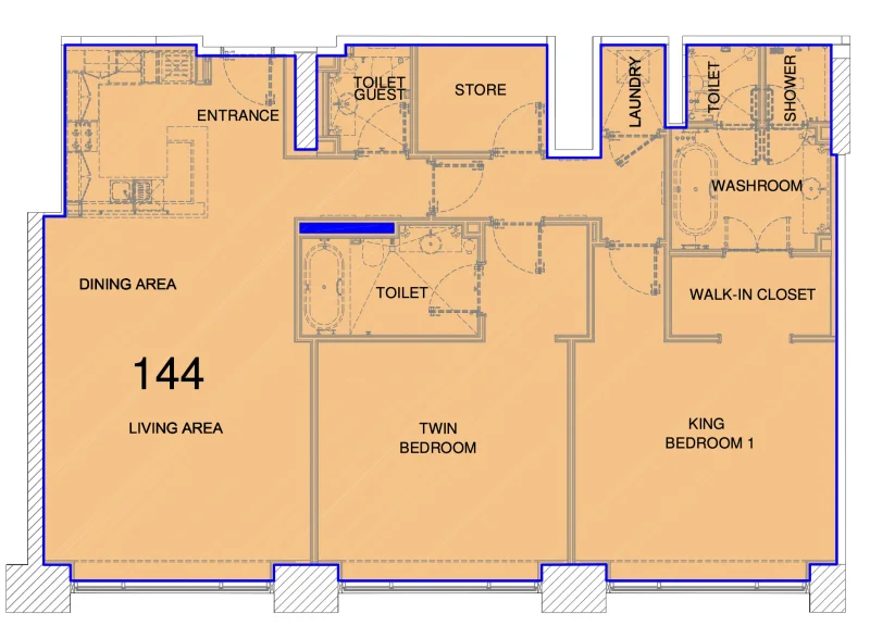 2.0 bedrooms apartments - Fairmont Marina Residences