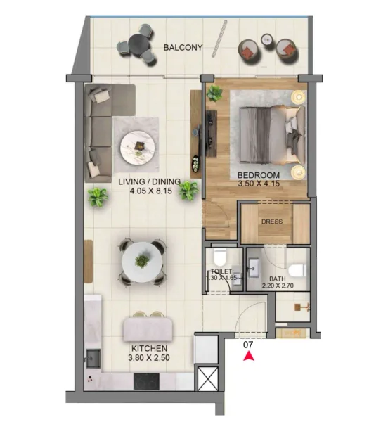 1.0 bedroom apartments - Marriott Residences JLT