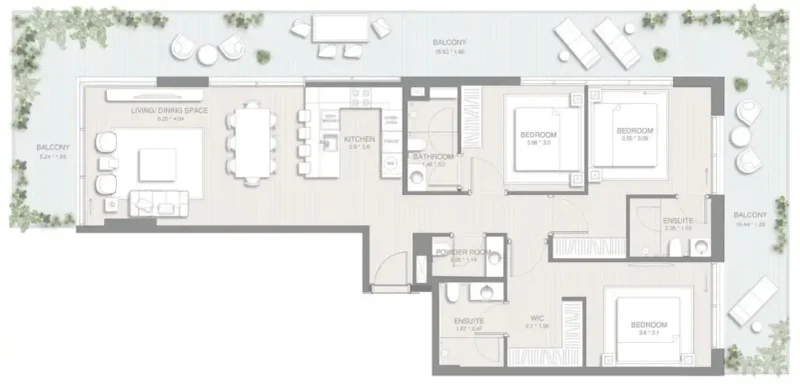 3.0 bedrooms apartments - Sol Levante