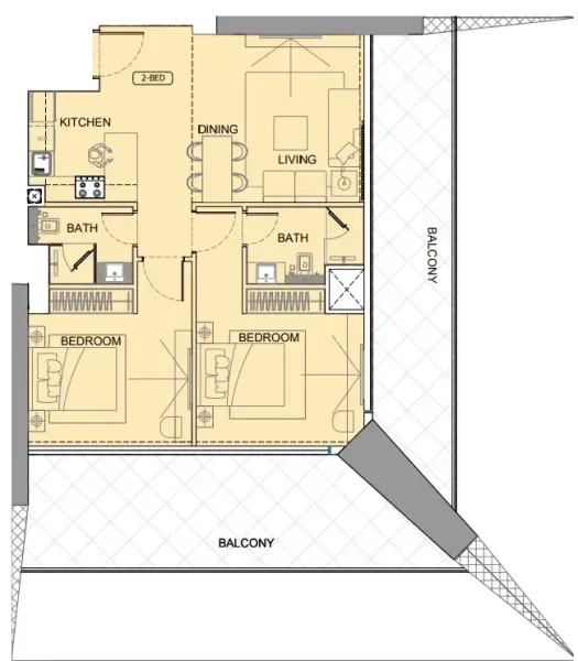 2.0 bedrooms apartments - One by Binghatti