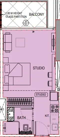 0.0 bedroom apartments - Binghatti Apex