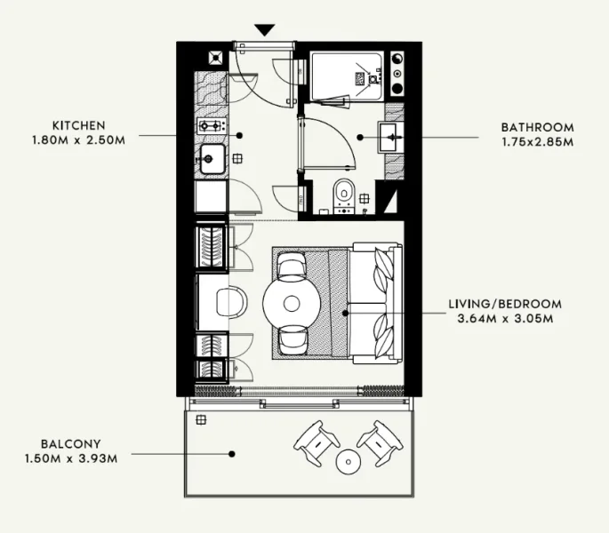 0.0 bedroom apartments - Azizi Raffi