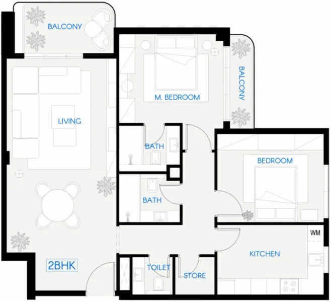 2.0 bedrooms apartments - Celestara Residences
