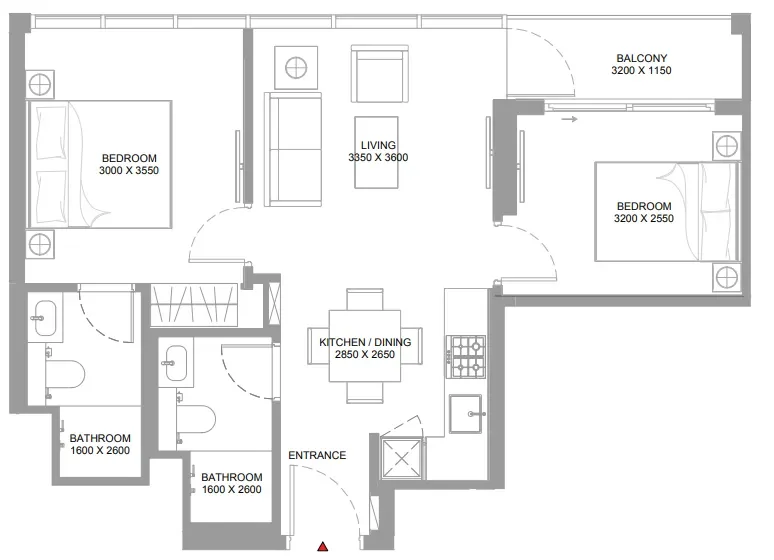 2.0 bedrooms apartments - Bayfront Marina Residences