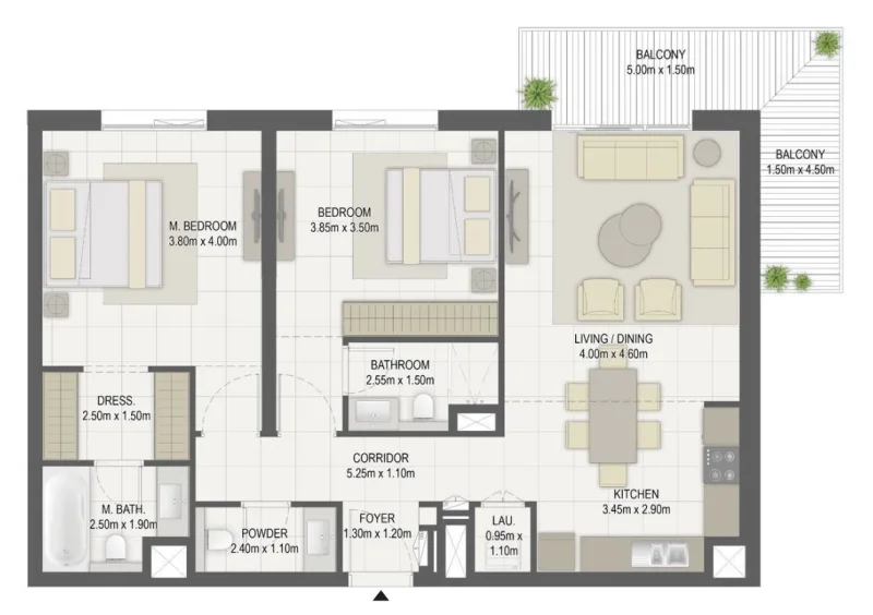 2.0 bedrooms apartments - Layla Residences
