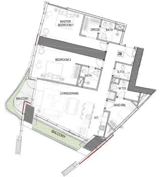 2.0 bedrooms apartments - Safa One de Grisogono