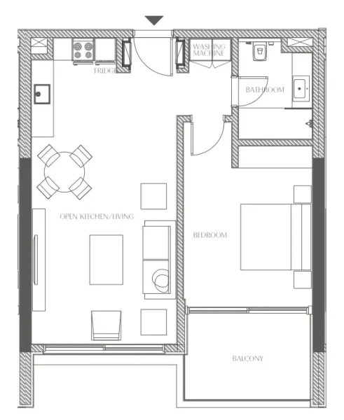 1.0 bedroom apartments - Creekside Residence