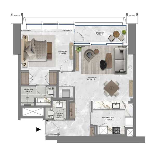1 bedroom Apartments -  DIFC Heights Tower
