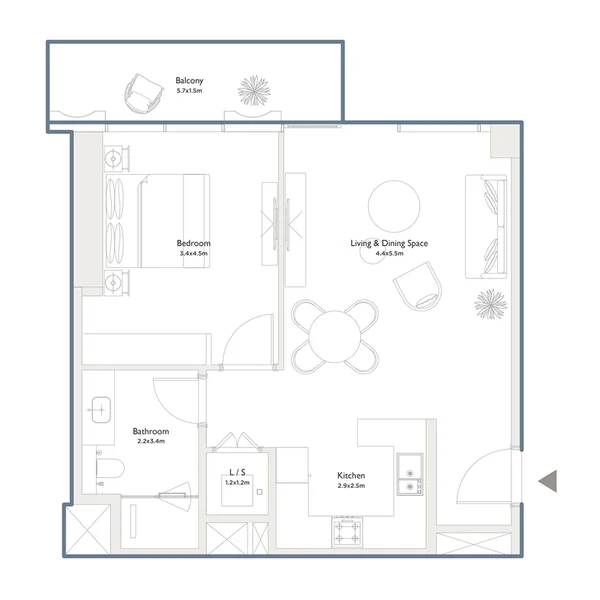 1 bedroom Apartments - Serenia District West Residence