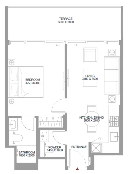 1.0 bedroom apartments - Bayfront Marina Residences