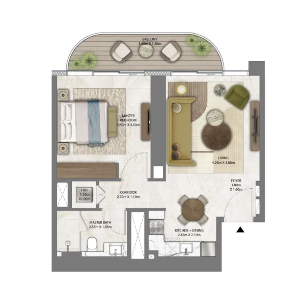 1.0 bedroom apartments - Address Residences Zabeel