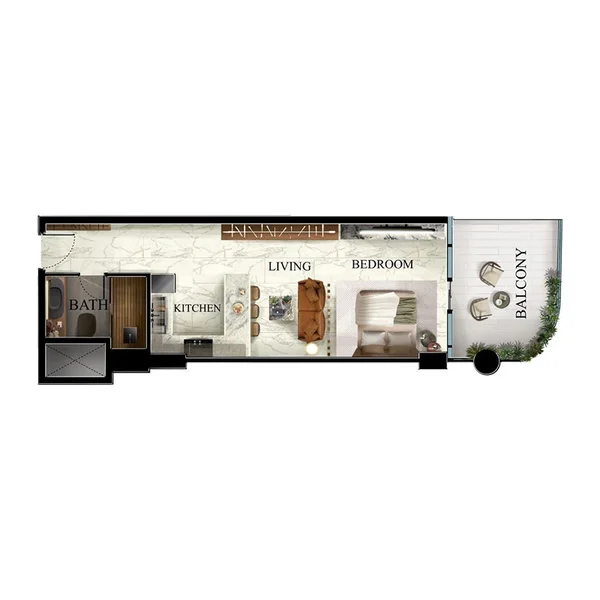 Studio Apartments -  Radiant Elite Tower