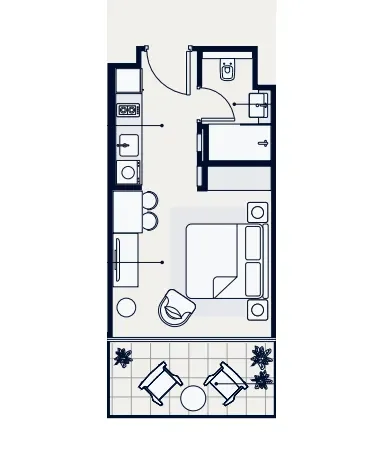 0.0 bedroom apartments - Azizi Venice 