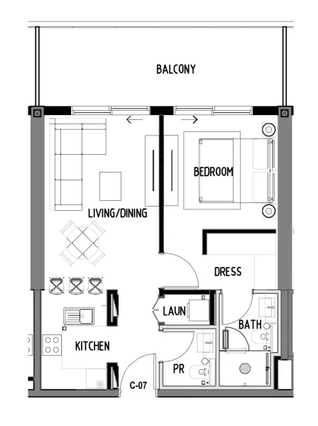 1.0 bedroom apartments - Chelsea Residences