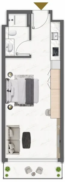 0.0 bedroom apartments - Omya Residence